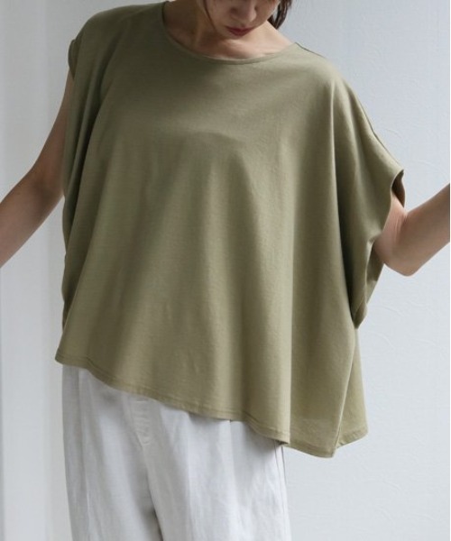 Lant Kalte（ラントカルテ）の「【Lant Kalte】アシメデザインカットソー（Tシャツ/カットソー・レディース・ホワイト/チャコールグレー/カーキ・MEDIUM）」の21枚目の写真