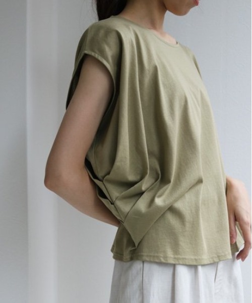 Lant Kalte（ラントカルテ）の「【Lant Kalte】アシメデザインカットソー（Tシャツ/カットソー・レディース・ホワイト/チャコールグレー/カーキ・MEDIUM）」の22枚目の写真