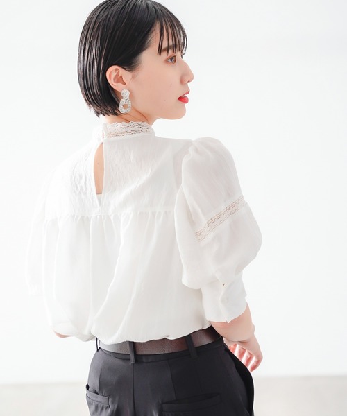 PAGEBOY（ページボーイ）の「キリカエレースボリュームブラウス（シャツ/ブラウス・レディース・オフホワイト/ブラック/オリーブ・FREE）」の11枚目の写真