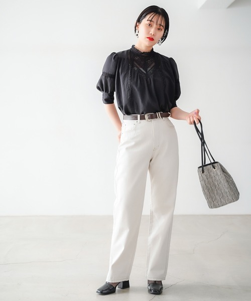 PAGEBOY（ページボーイ）の「キリカエレースボリュームブラウス（シャツ/ブラウス・レディース・オフホワイト/ブラック/オリーブ・FREE）」の16枚目の写真