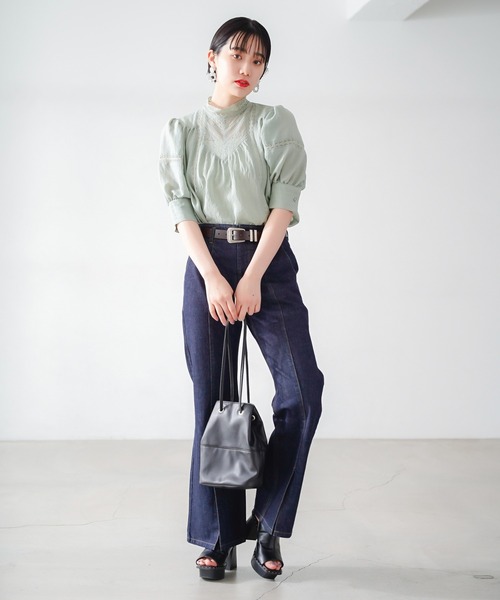 PAGEBOY（ページボーイ）の「キリカエレースボリュームブラウス（シャツ/ブラウス・レディース・オフホワイト/ブラック/オリーブ・FREE）」の14枚目の写真