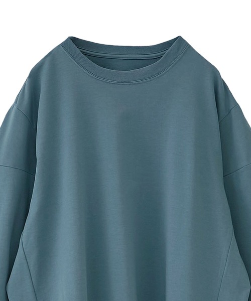 MATURED(マチュアード)の「【MATURED】Square shoulder tee(スクエアショルダーティー)(Tシャツ/カットソー・レディース・ホワイト/ブルー・FREE)」の6枚目の写真