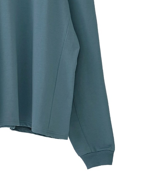 MATURED(マチュアード)の「【MATURED】Square shoulder tee(スクエアショルダーティー)(Tシャツ/カットソー・レディース・ホワイト/ブルー・FREE)」の7枚目の写真