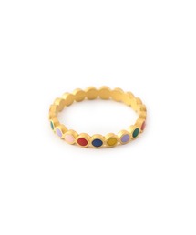 MARIE-HELENE DE TAILLAC / 20Kマルチカラーエナメルリング＜11号＞