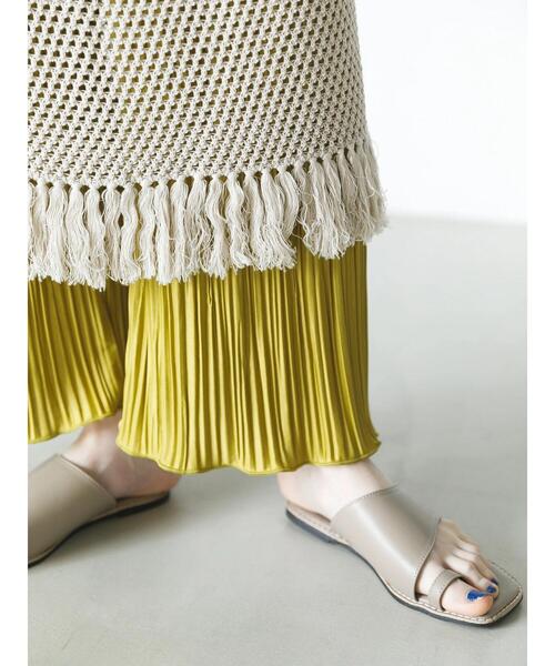 koe（コエ）の「スクエアトゥトングサンダル*（サンダル・レディース・ブラック/ベージュ・M/L）」の9枚目の写真