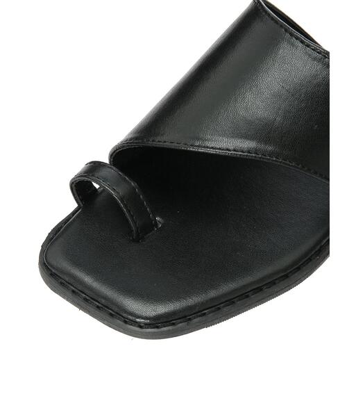 koe（コエ）の「スクエアトゥトングサンダル*（サンダル・レディース・ブラック/ベージュ・M/L）」の12枚目の写真