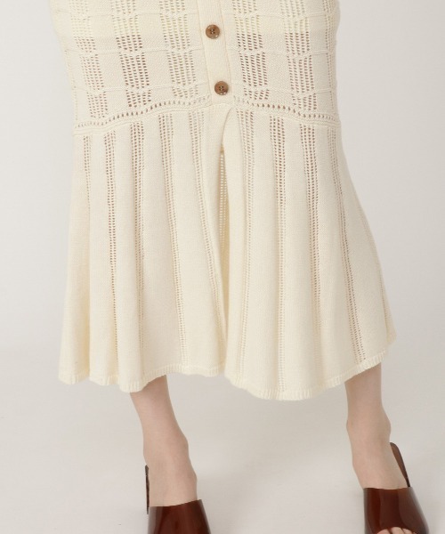 REDYAZEL（レディアゼル）の「透かし編みマーメイドスカート（スカート・レディース・ベージュ/サックスブルー/ブラック・FREE）」の11枚目の写真