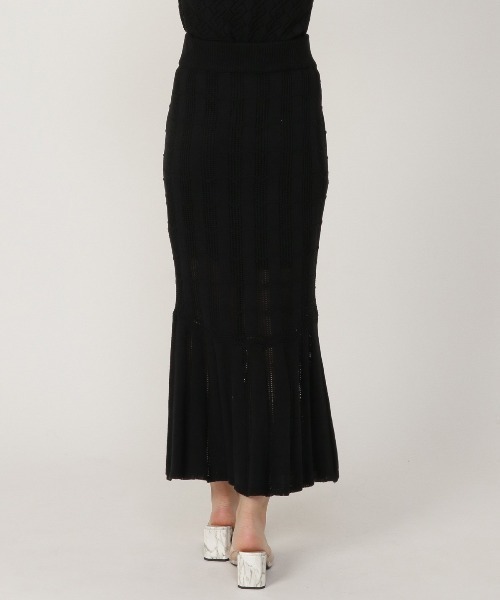 REDYAZEL（レディアゼル）の「透かし編みマーメイドスカート（スカート・レディース・ベージュ/サックスブルー/ブラック・FREE）」の16枚目の写真