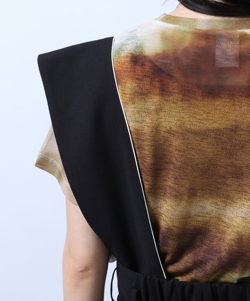 HARE（ハレ）の「2WAYパイピングサロペット(HARE)（サロペット/オーバーオール・レディース・ブラック/ライトグリーン・FREE）」の9枚目の写真