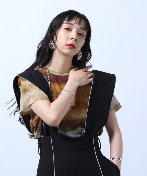 HARE（ハレ）の「2WAYパイピングサロペット(HARE)（サロペット/オーバーオール・レディース・ブラック/ライトグリーン・FREE）」の14枚目の写真