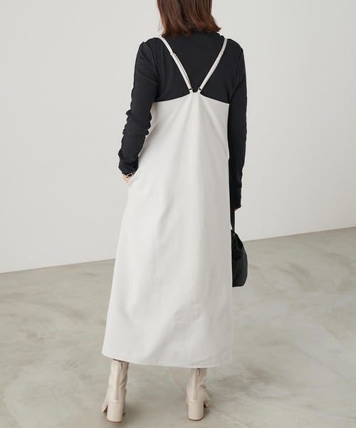 Chaco closet（チャコ クローゼット）の「フレアーマキシ丈キャミワンピース（ワンピース・レディース・ブラック/グレー/ピンクベージュ・FREE）」の9枚目の写真