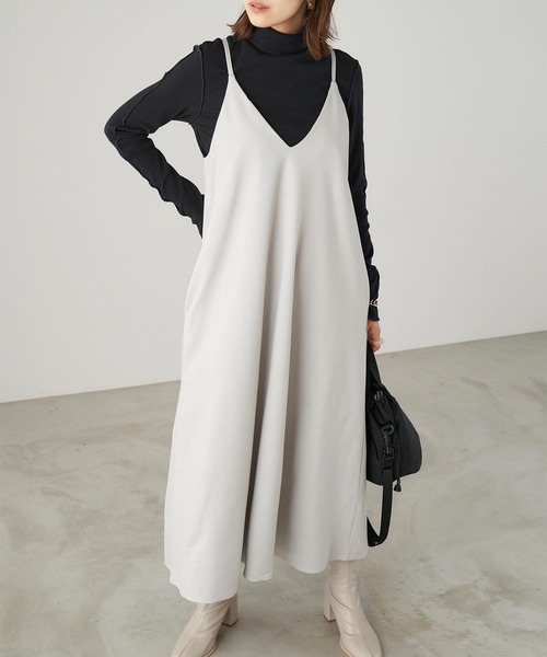 Chaco closet（チャコ クローゼット）の「フレアーマキシ丈キャミワンピース（ワンピース・レディース・ブラック/グレー/ピンクベージュ・FREE）」の11枚目の写真