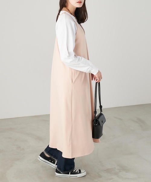 Chaco closet（チャコ クローゼット）の「フレアーマキシ丈キャミワンピース（ワンピース・レディース・ブラック/グレー/ピンクベージュ・FREE）」の13枚目の写真