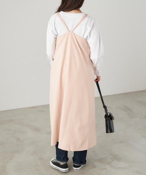 Chaco closet（チャコ クローゼット）の「フレアーマキシ丈キャミワンピース（ワンピース・レディース・ブラック/グレー/ピンクベージュ・FREE）」の15枚目の写真