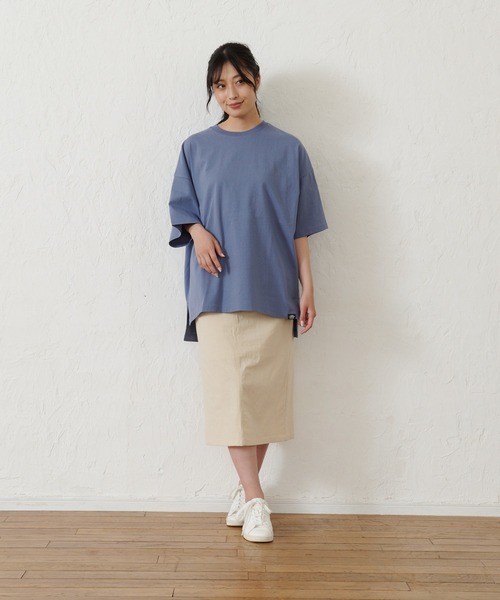 OUTDOOR PRODUCTS APPAREL(アウトドアプロダクツアパレル)の「USAコットン バックエンボスロゴBIGシルエットTシャツ(Tシャツ/カットソー・レディース・ホワイト/ブラック/ブルー系その他/ピンク系その他・FREE)」の8枚目の写真