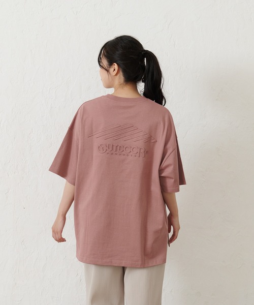 OUTDOOR PRODUCTS APPAREL(アウトドアプロダクツアパレル)の「USAコットン バックエンボスロゴBIGシルエットTシャツ(Tシャツ/カットソー・レディース・ホワイト/ブラック/ブルー系その他/ピンク系その他・FREE)」の19枚目の写真