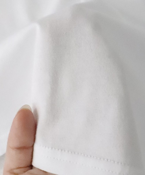 Pierrot(ピエロ)の「コットンパフスリーブTシャツ 綿100%(Tシャツ/カットソー・レディース・グレイッシュベージュ/オフホワイト/ブラック/ミント・M/L)」の14枚目の写真