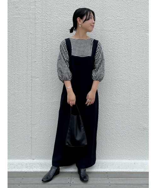 BEARDSLEY（ビアズリー）の「ワイドサロペット（サロペット/オーバーオール・レディース・ブラック・FREE）」の5枚目の写真