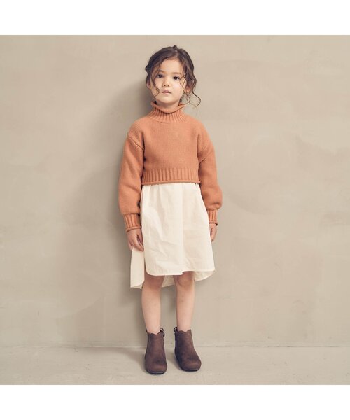 apres les cours（アプレレクール）の「もちもちニットSETワンピース（ワンピース・キッズ・ベージュ/オレンジ/キナリ・80/130/100/140/90/120/110）」の13枚目の写真