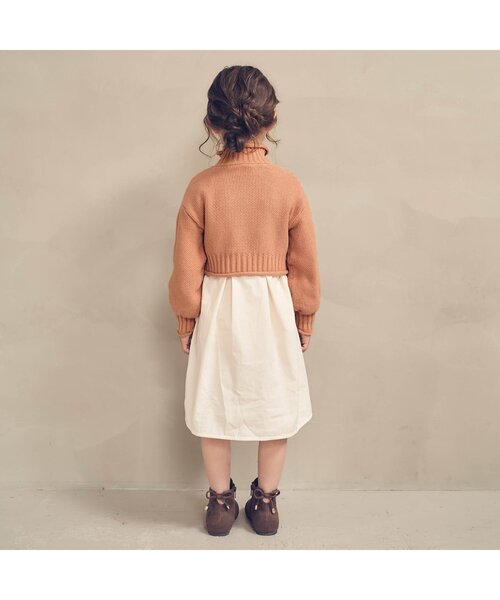 apres les cours（アプレレクール）の「もちもちニットSETワンピース（ワンピース・キッズ・ベージュ/オレンジ/キナリ・80/130/100/140/90/120/110）」の16枚目の写真