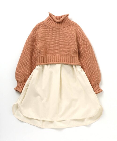 apres les cours（アプレレクール）の「もちもちニットSETワンピース（ワンピース・キッズ・ベージュ/オレンジ/キナリ・80/130/100/140/90/120/110）」の11枚目の写真