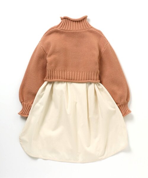 apres les cours（アプレレクール）の「もちもちニットSETワンピース（ワンピース・キッズ・ベージュ/オレンジ/キナリ・80/130/100/140/90/120/110）」の14枚目の写真