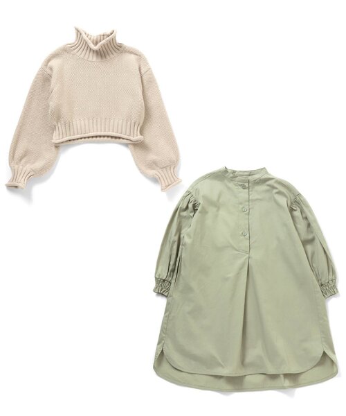 apres les cours（アプレレクール）の「もちもちニットSETワンピース（ワンピース・キッズ・ベージュ/オレンジ/キナリ・80/130/100/140/90/120/110）」の17枚目の写真