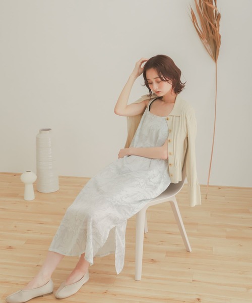 SENSE OF PLACE by URBAN RESEARCH(センスオブプレイスバイアーバンリサーチ)の「マーブルキャミワンピース(ワンピース・レディース・ホワイト系その他/ベージュ系その他・ONE)」の1枚目の写真