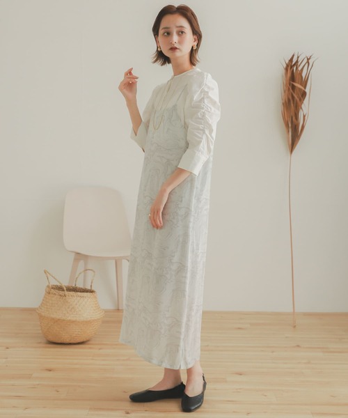 SENSE OF PLACE by URBAN RESEARCH(センスオブプレイスバイアーバンリサーチ)の「マーブルキャミワンピース(ワンピース・レディース・ホワイト系その他/ベージュ系その他・ONE)」の13枚目の写真