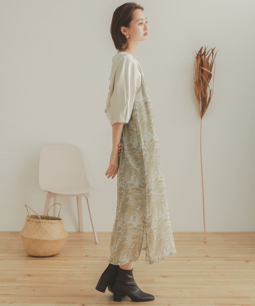 SENSE OF PLACE by URBAN RESEARCH(センスオブプレイスバイアーバンリサーチ)の「マーブルキャミワンピース(ワンピース・レディース・ホワイト系その他/ベージュ系その他・ONE)」の10枚目の写真