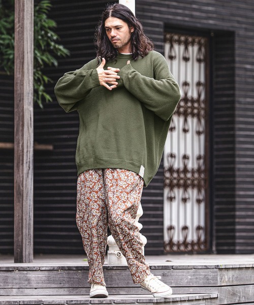 CAMBIO(カンビオ)の「mn2422-Soft Honeycomb Waffle Cotton Knit Pullover プルオーバー(ニット/セーター・メンズ・カーキ/グレー/ブラック・M/L)」の15枚目の写真