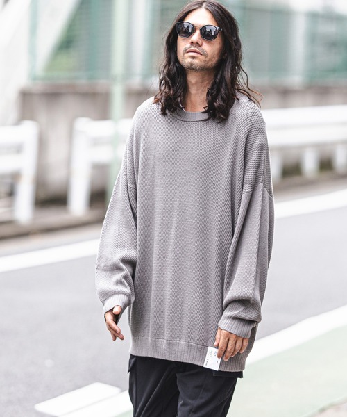 CAMBIO(カンビオ)の「mn2422-Soft Honeycomb Waffle Cotton Knit Pullover プルオーバー(ニット/セーター・メンズ・カーキ/グレー/ブラック・M/L)」の19枚目の写真
