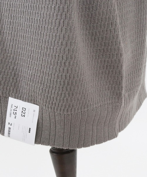 CAMBIO(カンビオ)の「mn2422-Soft Honeycomb Waffle Cotton Knit Pullover プルオーバー(ニット/セーター・メンズ・カーキ/グレー/ブラック・M/L)」の10枚目の写真