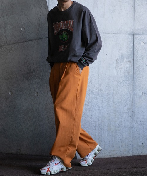 kutir（クティール）の「ワニ・カレッジロゴロンT（Tシャツ/カットソー・メンズ・チャコールグレー/ブラック/オフホワイト/グリーン・MEDIUM/LARGE）」の12枚目の写真