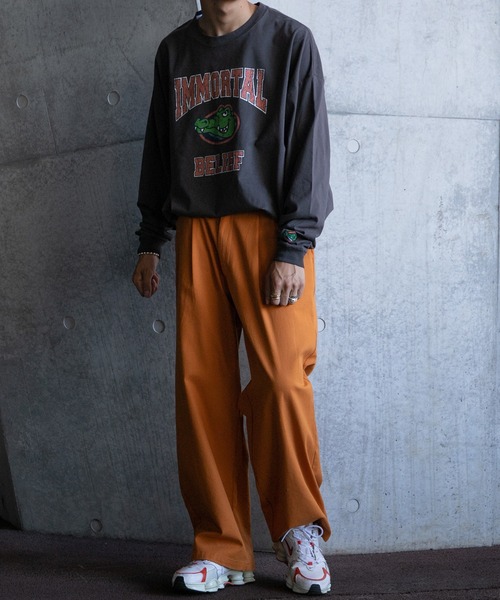 kutir（クティール）の「ワニ・カレッジロゴロンT（Tシャツ/カットソー・メンズ・チャコールグレー/ブラック/オフホワイト/グリーン・MEDIUM/LARGE）」の17枚目の写真