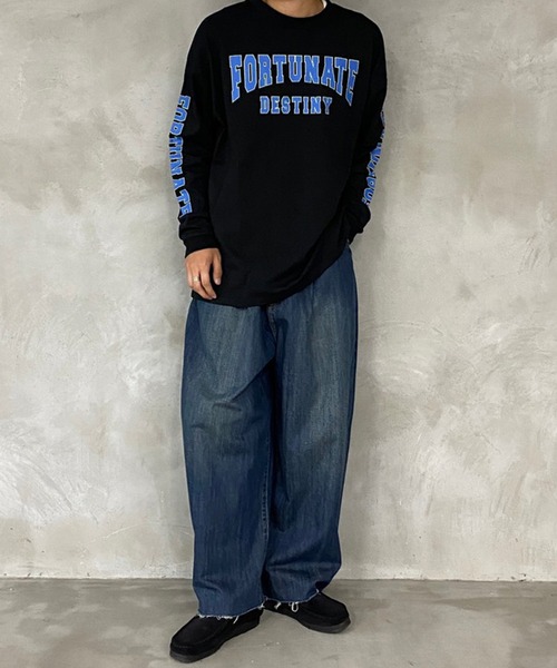 kutir（クティール）の「ワニ・カレッジロゴロンT（Tシャツ/カットソー・メンズ・チャコールグレー/ブラック/オフホワイト/グリーン・MEDIUM/LARGE）」の5枚目の写真