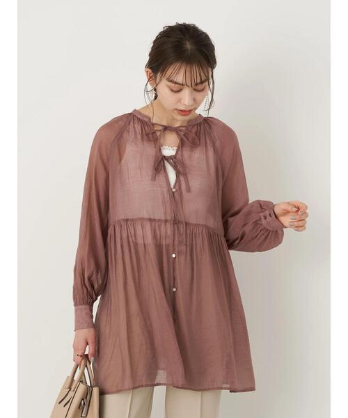 earth music&ecology(アースミュージックアンドエコロジー)の「3WAYボリュームチュニック *(シャツ/ブラウス・レディース・ライトベージュ/ミント/レッド系その他・FREE)」の4枚目の写真