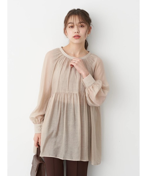 earth music&ecology(アースミュージックアンドエコロジー)の「3WAYボリュームチュニック *(シャツ/ブラウス・レディース・ライトベージュ/ミント/レッド系その他・FREE)」の9枚目の写真