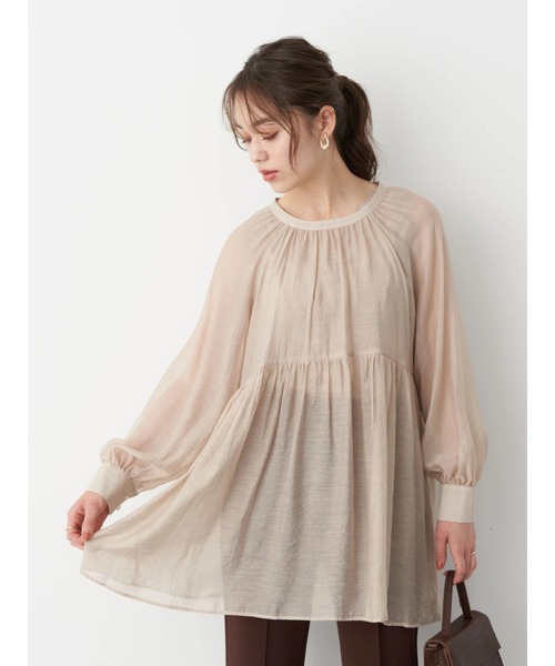 earth music&ecology(アースミュージックアンドエコロジー)の「3WAYボリュームチュニック *(シャツ/ブラウス・レディース・ライトベージュ/ミント/レッド系その他・FREE)」の11枚目の写真