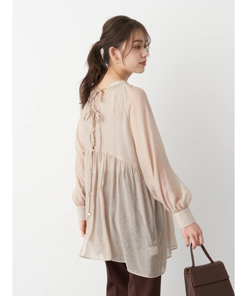 earth music&ecology(アースミュージックアンドエコロジー)の「3WAYボリュームチュニック *(シャツ/ブラウス・レディース・ライトベージュ/ミント/レッド系その他・FREE)」の12枚目の写真