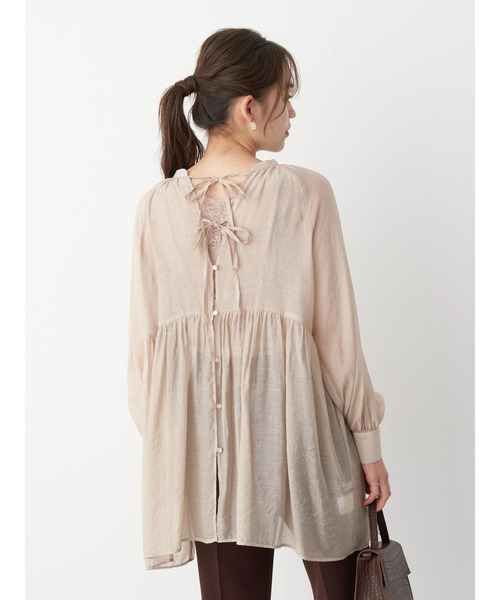 earth music&ecology(アースミュージックアンドエコロジー)の「3WAYボリュームチュニック *(シャツ/ブラウス・レディース・ライトベージュ/ミント/レッド系その他・FREE)」の13枚目の写真