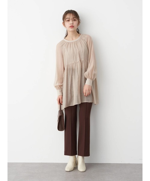 earth music&ecology(アースミュージックアンドエコロジー)の「3WAYボリュームチュニック *(シャツ/ブラウス・レディース・ライトベージュ/ミント/レッド系その他・FREE)」の19枚目の写真