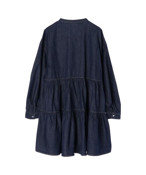 koe（コエ）の「デニムティアードワンピース（チュニック・レディース・インディゴブルー/ライトインディゴブルー・FREE）」の16枚目の写真