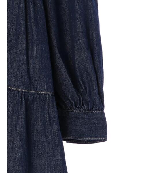 koe（コエ）の「デニムティアードワンピース（チュニック・レディース・インディゴブルー/ライトインディゴブルー・FREE）」の18枚目の写真