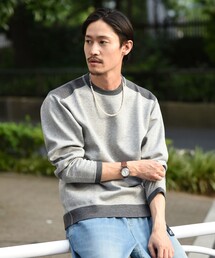 SHIPS | SHIPS: japan quality ダンボール 切り替え ロングスリーブ Tシャツ(ロンT)(Tシャツ/カットソー)