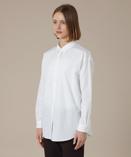 MACKINTOSH LONDON（マッキントッシュ ロンドン）の「【The Essential Collection】ハイカウントブロードラウンドカラーシャツ（シャツ/ブラウス・レディース・ブルー/ホワイト/クリアブルー・38）」の7枚目の写真