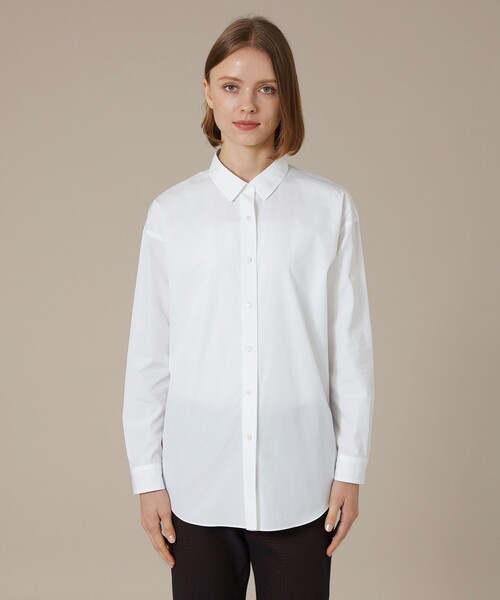 MACKINTOSH LONDON（マッキントッシュ ロンドン）の「【The Essential Collection】ハイカウントブロードラウンドカラーシャツ（シャツ/ブラウス・レディース・ブルー/ホワイト/クリアブルー・38）」の8枚目の写真