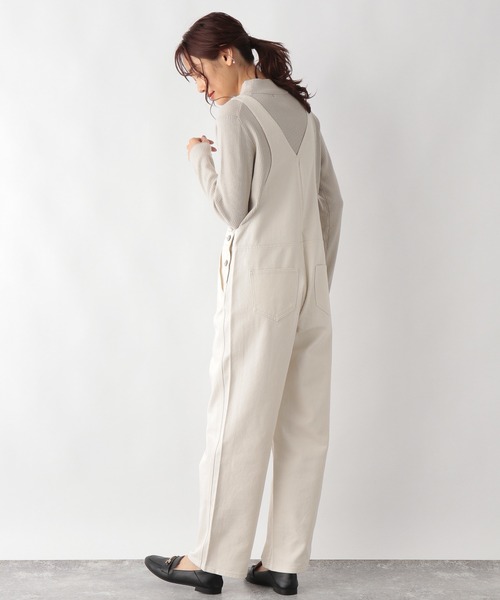 GLOBAL WORK（グローバルワーク）の「デニムオーバーオール/959794（サロペット/オーバーオール・レディース・ネイビー/オフホワイト/ブラック・FREE）」の4枚目の写真