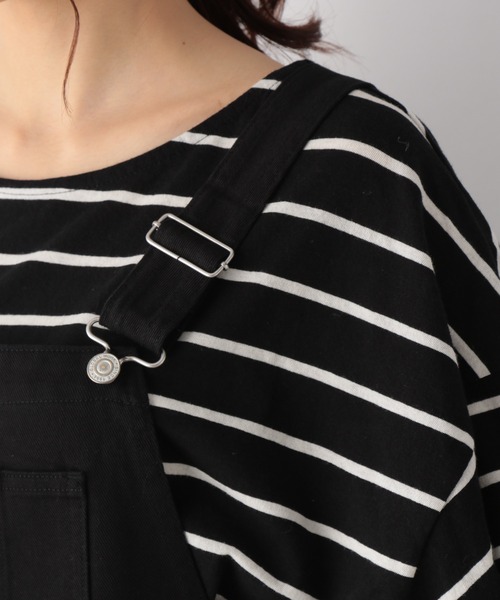 GLOBAL WORK（グローバルワーク）の「デニムオーバーオール/959794（サロペット/オーバーオール・レディース・ネイビー/オフホワイト/ブラック・FREE）」の5枚目の写真