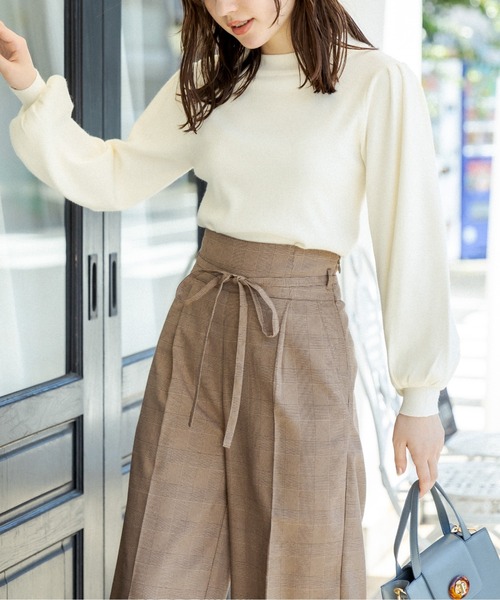 OLIVE des OLIVE（オリーブデオリーブ）の「レディライクハイネックニット（ニット/セーター・レディース・サックスブルー/ミント/ブラック/オフホワイト/ブラウン・FREE）」の6枚目の写真